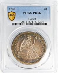 1861 LIBERTY SEATED S$1