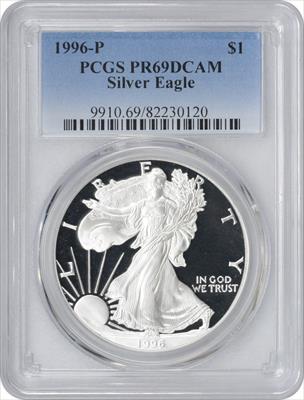 1996-P $1 American Silver Eagle PR69DCAM PCGS