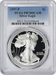 1997-P $1 American Silver Eagle PR70DCAM PCGS