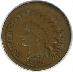 1864 Indian Cent L on Ribbon G Uncertified