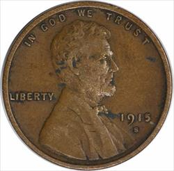 1915-S Lincoln Cent VF Uncertified