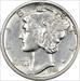 1944-D Mercury Silver Dime AU Uncertified
