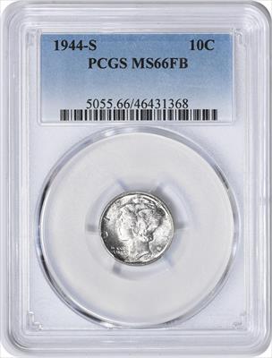 1944-S Mercury Silver Dime MS66FB PCGS