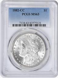 1882-CC Morgan Silver Dollar MS63 PCGS