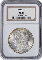 1885 Morgan Silver Dollar MS65 NGC