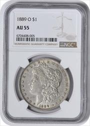 1889-O Morgan Silver Dollar AU55 NGC