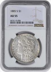 1885-S Morgan Silver Dollar AU55 NGC