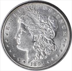 1891-CC Morgan Silver Dollar AU58 Uncertified #110