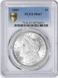 1883 Morgan Silver Dollar MS67 PCGS