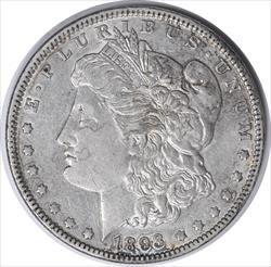 1893 Morgan Silver Dollar AU Uncertified #319