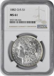 1882-O Morgan Silver Dollar VAM 4 O/S Recessed MS61 NGC
