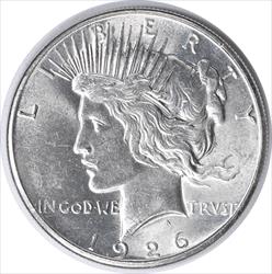 1926-S Peace Silver Dollar MS63 Uncertified #156