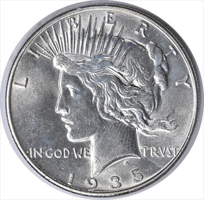 1935 Peace Silver Dollar AU58 Uncertified #121