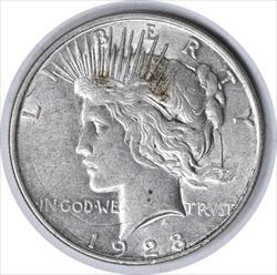 1923-D Peace Silver Dollar VAM 1H Choice AU Uncertified #202