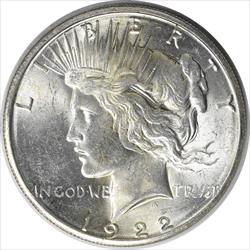 1922-S Peace Silver Dollar MS63 Uncertified #228