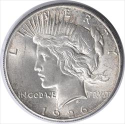 1926 Peace Silver Dollar MS60 Uncertified