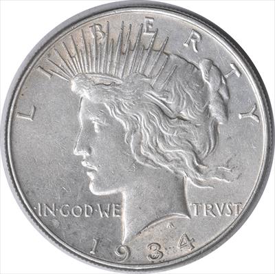 1934 Peace Silver Dollar AU58 Uncertified #312