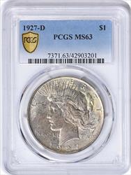 1927-D Peace Silver Dollar MS63 PCGS