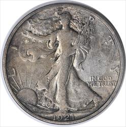 1921-S Walking Liberty Silver Half Dollar VF Uncertified #1140
