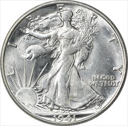 1941-S Walking Liberty Silver Half Dollar MS60 Uncertified