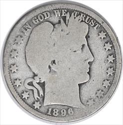 1896-O Barber Silver Half Dollar AG Uncertified