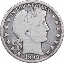 1898 Barber Silver Half Dollar G Uncertified