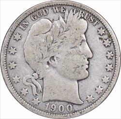 1900-O Barber Silver Half Dollar Choice VG Uncertified