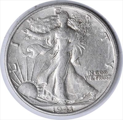1941-S Walking Liberty Silver Half Dollar EF Uncertified
