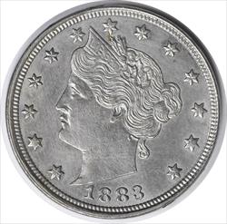 1883 Liberty Nickel No Cents AU58 Uncertified