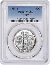 Oregon Commemorative Silver Half Dollar 1938-S MS66 PCGS