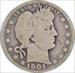 1901-O Barber Silver Quarter AG Uncertified
