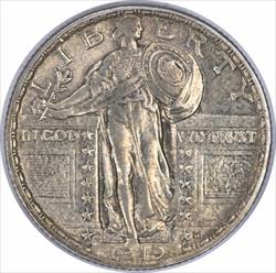 1919-D Standing Liberty Silver Quarter AU58 Uncertified #231
