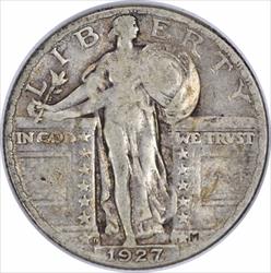 1927-D Standing Liberty Silver Quarter VF Uncertified