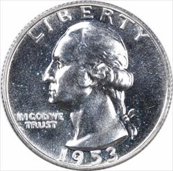 1953 Washington Silver Quarter PR65 Uncertified