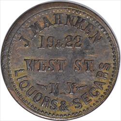 No Date Civil War Token Store Card New York NY-630-AT/1269 EF Uncertified