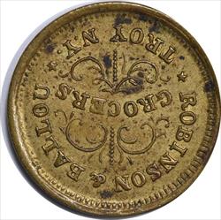 1863 Civil War Token Store Card New York NY-890-E9/11 AU Uncertified