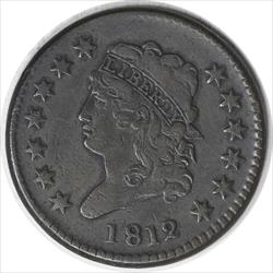 1812 Large Cent EF Uncertified #213