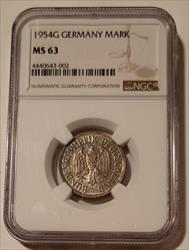 Germany - Federal Republic - 1954 G Mark MS63 NGC