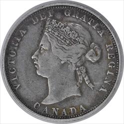 1871 Canada 25 Cents Obverse Type 2 VF20 ICCS