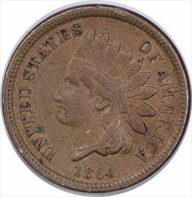 1860 Indian Cent Pointed Bust FS-401 Choice VF Uncertified