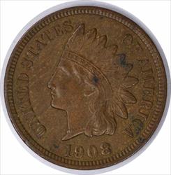 1908 Indian Cent MS60 Uncertified