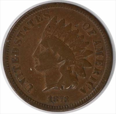 1873 Indian Cent Open 3 VG Uncertified