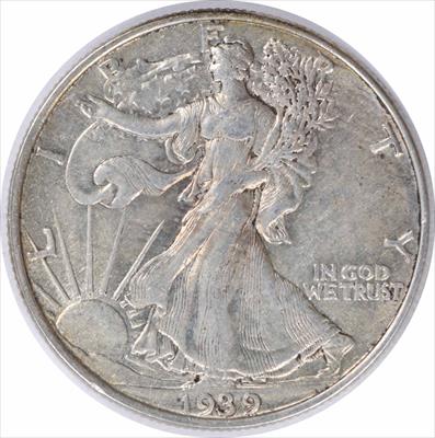 1939 Walking Liberty Silver Half Dollar AU Uncertified