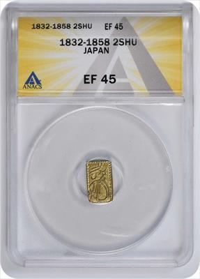 1832-1858 Japan Shogunate 2 Shu EF45 ANACS