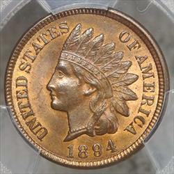 1894 Indian Cent, PCGS/CAC MS-64RB