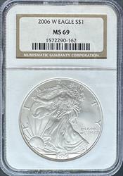2006-W Silver Eagle MS69 NGC