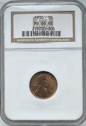 1930 Lincoln Cent MS66RD NGC