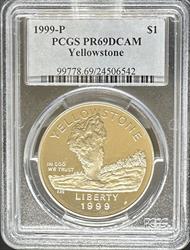 1999 S$1 Yellowstone PR69DCAM PCGS