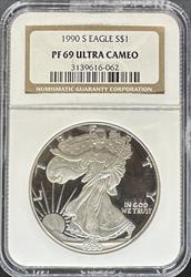1990-S Silver Eagle PF69UCAM NGC