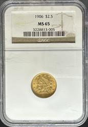 1906 $2.5 Liberty MS65 NGC